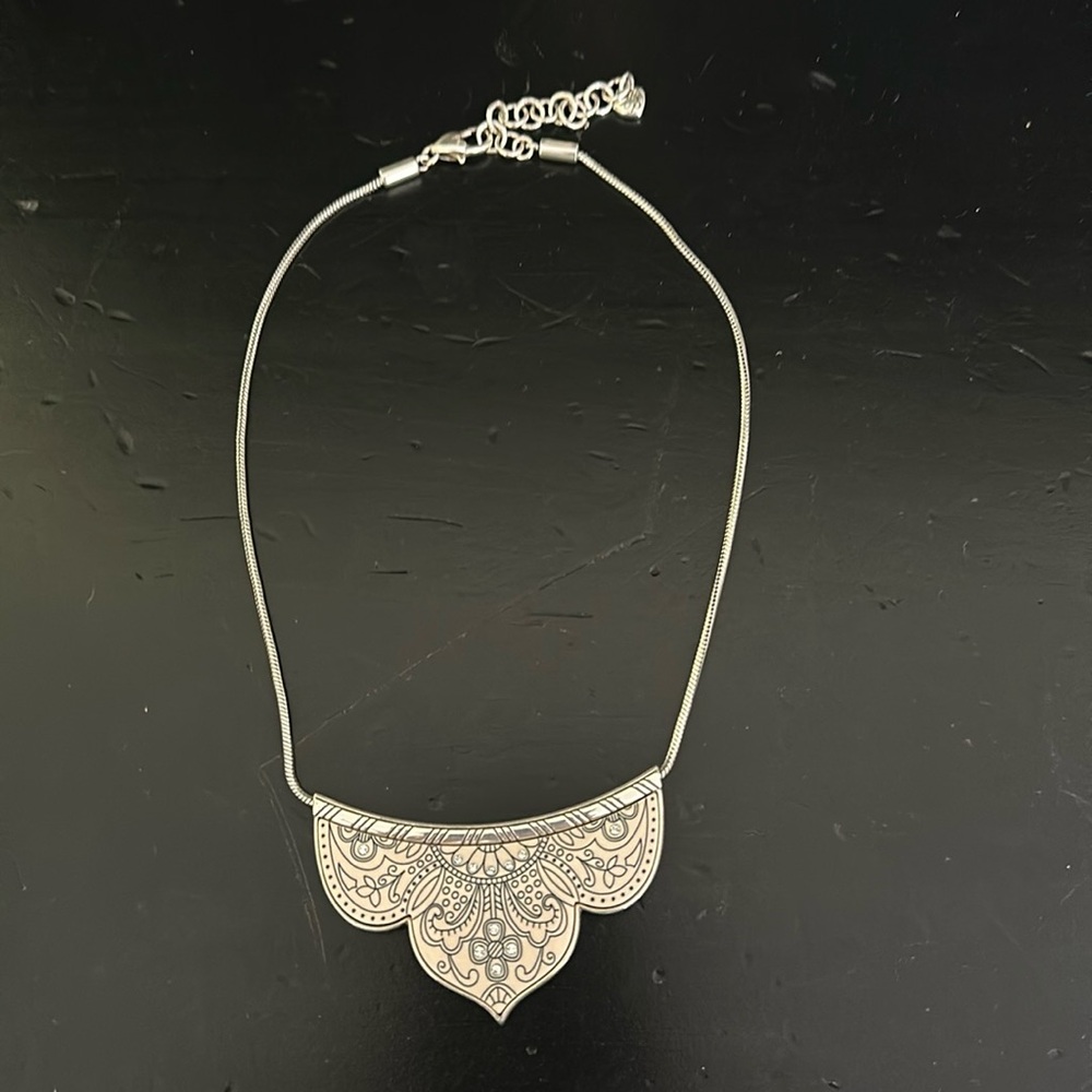 Beautiful necklace bone and blue